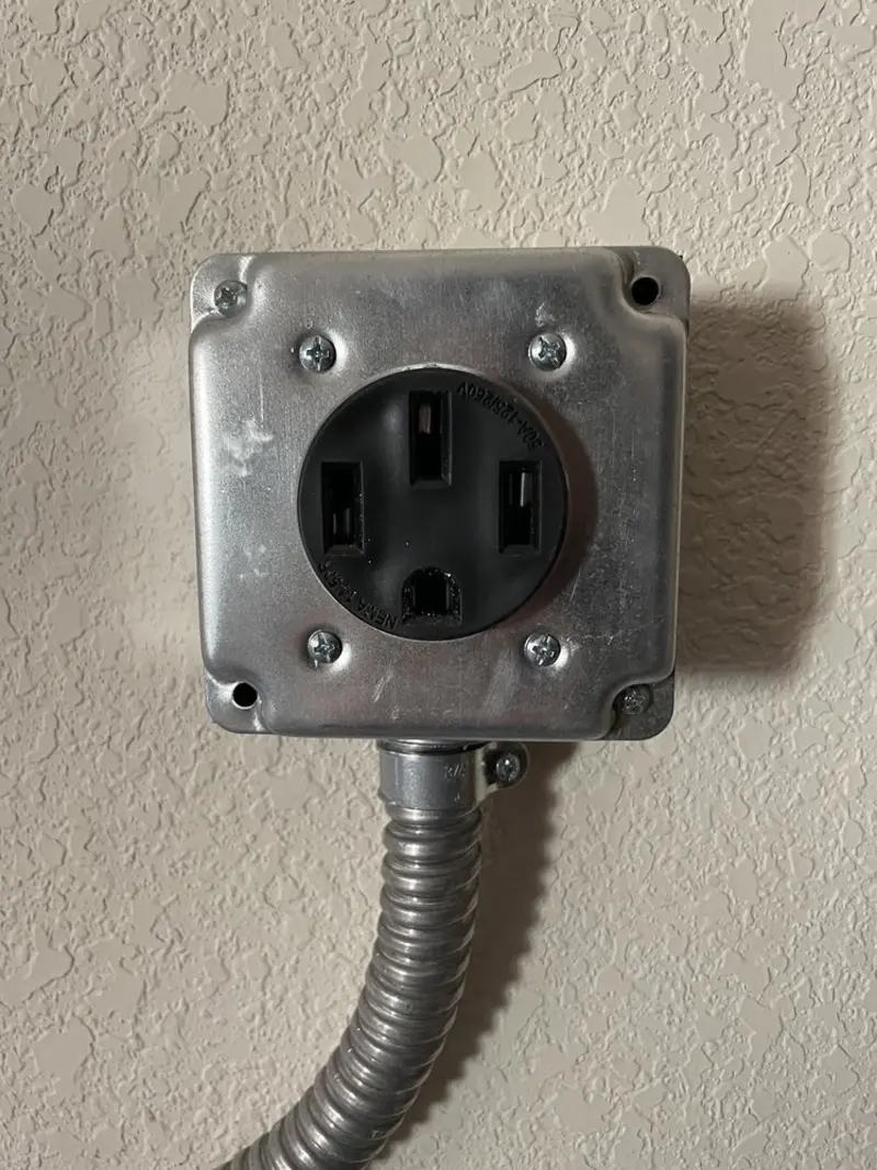 NEMA 14-50 outlet installed for Electrical Panel Upgrade in Ramona